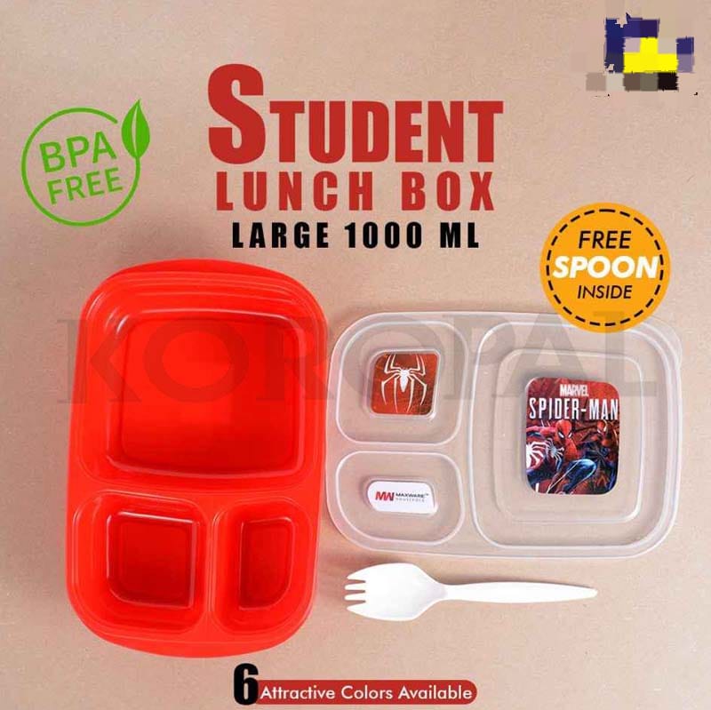 Student Lunch Box – Large Multi-Compartment Bento Box for Kids, Teens & Adults, Leak-Proof Food Storage with Separate Sections for Healthy Meals