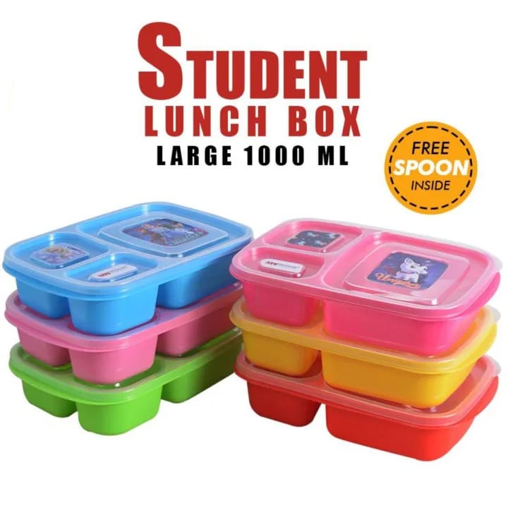 Student Lunch Box – Large Multi-Compartment Bento Box for Kids, Teens & Adults, Leak-Proof Food Storage with Separate Sections for Healthy Meals