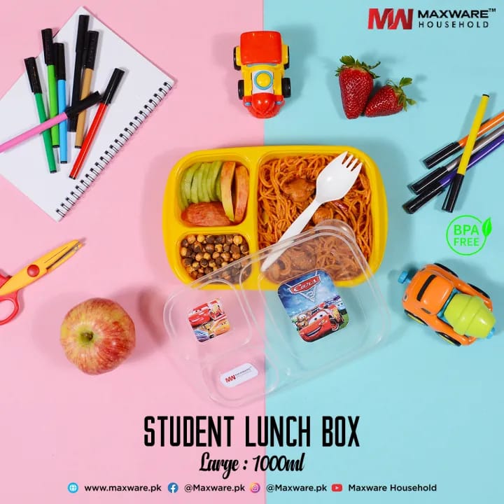 Student Lunch Box – Large Multi-Compartment Bento Box for Kids, Teens & Adults, Leak-Proof Food Storage with Separate Sections for Healthy Meals